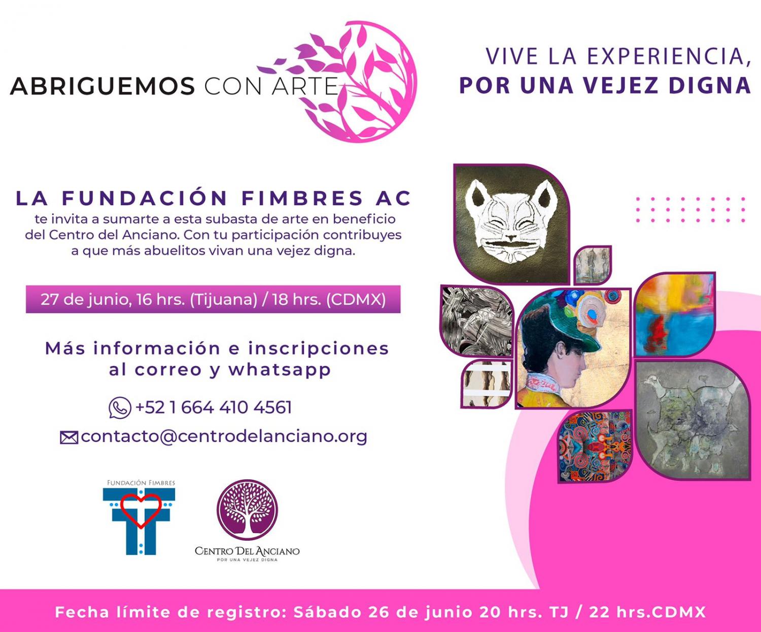 subasta Fundación Fimbres a beneficio de la Casa del Anciano